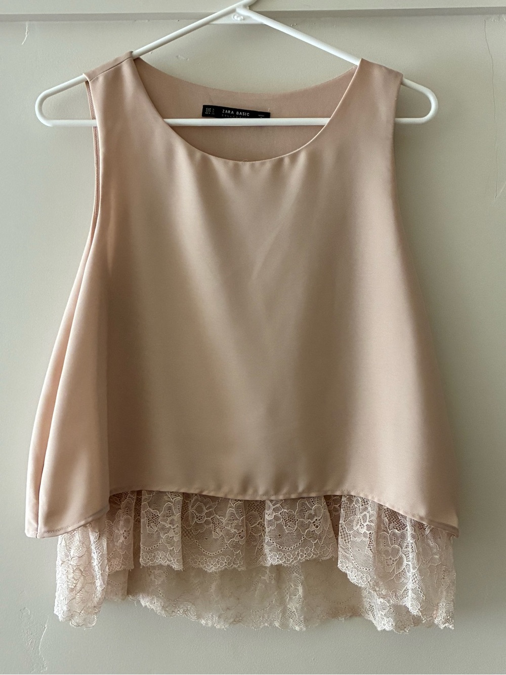 Zara Blush Lace-Hem Camisole
